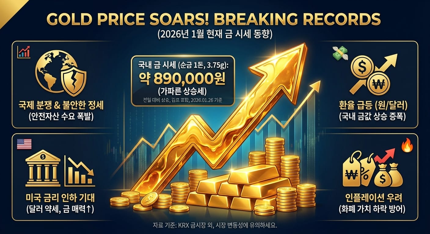 2026 금시세 상승 이유: 1돈 100만원 돌파 배경과 향후 금값 전망 분석